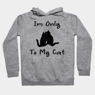 i'm only talking to my cat today Hoodie